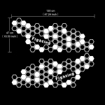 2 vnt. Automobilio kėbulo &scaron;oniniai lipdukai Korio grafika &Scaron;oniniai lipdukai Durų juosmens linijai Vinilo PVC Stiliaus klijavimo dekoracija Nuotrauka balta