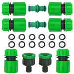 ABS greitoji jungtis sodo žarnai, 1/2 colio dvigubo ki&scaron;tuko žarnos sujungimo adapteris, vamzdžių ir vamzdelių ilgintuvo rinkinys 22pcs/set