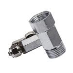 Tee adapterio vožtuvo vandens adapteris su uždarymo rutuliniu tri&scaron;akio vožtuvo čiaupo jungtimi Pagrindinio vožtuvo dalimi