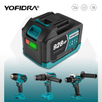 YOFIDRA 388VF 928VF Įkraunama ličio baterija 22500mAh 15000mah Li-ion baterija elektriniam grandininiam pjūklui, gręžtuvui, veržliarakčiui, elektriniam įrankiui 1x388VF-1xCharger