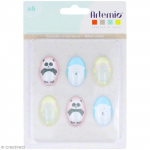 Kabo&scaron;onas &ndash; Artemio &ndash; Žavingas &ndash; 2 x 3 cm &ndash; 6 vnt &ndash; Mi&scaron;rus