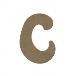 Lettre majuscule C en bois MDF &agrave; d&eacute;corer - 8 cm