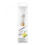 Set de 3 pinceaux beige art school