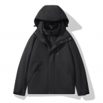 Moterims 3-in-1 su gobtuvu vandeniui atsparus paltas Žieminė slidinėjimo žygio lietaus striukė Softshell su vilnos pamu&scaron;alu Lietpaltis Vėjaki&scaron;ė M juoda