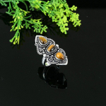 Tiger Eye Handmade 925 Sterling Silver Jewelry Ring Size 9.5 d7l99