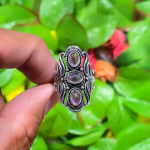 Amethyst Handmade 925 Sterling Silver Jewelry Ring Size 11 o5v69