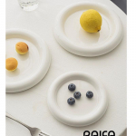 Creative Round Ceramic Dessert Plate for Household and Restaurant Use Small plate 6-inch diameter