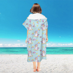 Suaugusiųjų ir vaikų greitai džiūstantis mikropluo&scaron;to paplūdimio rank&scaron;luostis-chalatas su gobtuvu Microfiber Towel Fabric Adult 110*75CM
