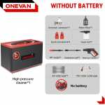 ONEVAN 220Bar Elektrinis auk&scaron;to slėgio ploviklis 2in1 Belaidis automobilio ploviklis Pur&scaron;kimo pistoletas Sodo valymo įrankis Skirtas Makita 18V baterijos kai&scaron;teliui Without Battery