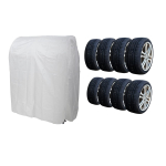 WEIMALL Padangų stovo uždangalas (Pasirenkamas dydis), (P x S x A) 47.2 x 31.5 LL size (cover) sidabras