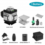 16 linijų 4D lazerinis nivelyras žalia linija savaime i&scaron;siniveliuojantis 360 horizontalus ir vertikalus super galingas žalias lazerinis nivelyras valdymas programėle naujas 2*Batteries