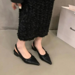 Madingi eleganti&scaron;ki moteri&scaron;ki batai 2025 m. Kar&scaron;tas i&scaron;pardavimas Slingbacks Moteri&scaron;kos basutės Madingos apyrankės Biurui ir karjerai Naujos didelių dydžių Pir&scaron;tų dangtelis Seklios basutės 39 juoda