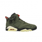 Travis Scott x Air Jordan 6 Retro Olive Unisex sportbačiai Žali Vidutinio alyvuogių spalvos Juodi-Balti-Universiteto raudoni CN1084-200 42.5