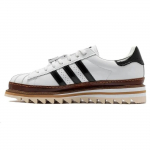 CLOT x adidas Superstar Balti Juodi Unisex Kedai Debesėlio Baltumo Pagrindinio Juodumo Kri&scaron;tolo Smėlio spalvos IH3132 37⅓