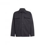 Adidas Originals Essential Premium Essentials Vir&scaron;utinis &scaron;varkas Vienspalvis Didelė ki&scaron;enė Vienaeilis Ilgomis rankovėmis Striukė Vyri&scaron;ka Striukė Juoda IS1805 XS