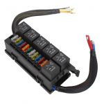 Saugiklių relės dėžutė 12V 6 relės 11 ATC ATO saugiklių Vandeniui atspari relės blokų dėžutė automobiliui, jachtai, laivui