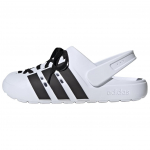 adidas Adilette Clog 2.0 Baltos Juodos Rai&scaron;telės Unisex Sportbačiai Debesų Baltumo Pagrindinės Juodos Aukso Metalo JR4027 38