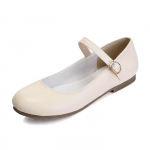 Mada 2025 Mados Moteri&scaron;ki Sagtis Dirželis Mary Jane Plok&scaron;čiapadžiai Laisvalaikio Apvalus Pir&scaron;tas Saldūs Balerinos Ankle Strap Didesnis Dydis 31 32 33 42 33 smėlis