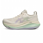 Asics Gel-Nimbus 27 Patogūs Universalūs Patvarūs Kvėpuojantys Palaikantys Žemi Ilgo Nuotolio Bėgimo Bateliai Moteri&scaron;ki Sportbačiai Balti Žali 1012B945-100 38