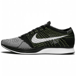Nike Flyknit Racer Juodi Balti Volt sportbačiai 526628-011 37.5