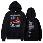 Su gobtuvu reperio Tupac 2pac bliuzonai vyrams ir moterims Hip Hop gatvės drabužiai, spausdintas megztinis ShakurFourSeasons L black