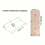 1 rulonas 3D lipnių tapetų - vandeniui atsparių, patvarių - labai tinkamų miegamojo sienoms ir svetainės dekoravimui 20.8X196.8INCH rožinė