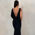 Moteri&scaron;ki eleganti&scaron;ki chalatai, vienspalviai vakarėlio klubo seksuali suknelė be nugaros S balta