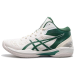 ASICS GELHOOP V16 Atsparūs trinčiai Vidutinio auk&scaron;čio Krep&scaron;inio Bateliai Vyri&scaron;ki Balti Žali Sportbačiai 1063A102-101 41.5