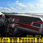 Skirtas Volkswagen VW Passat B7 2013 2014 m. automobilio prietaisų skydelio dangtis Venkite &scaron;viesaus trinkelės saulės skydo nuo UV spindulių kilimo dėklo neslystantis kilimėlis A Red Side