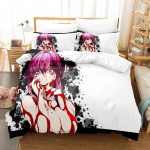 Anime ateities dienora&scaron;tis Yuno Gasai patalynės komplektas berniukams, mergaitėms, dvyniai, karalienės, antklodės užvalkalas, pagalvės užvalkalas, lova vaikams suaugusiems namų tekstilė, tekstilė EU Single(135*200cm)3pcs