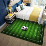 Futbolo lauko kilimas svetainei Namų dekoras Vaikų žaidimams Neslystantis Didelio ploto kilimai Miegamojo lovos &scaron;alia Pėdos kilimėlis Vonios durų kilimėlis 80*120cm gray