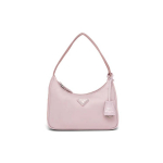 Prada Re-Edition Trikampis Logotipas Vienspalvis Audinys Pažasties Krep&scaron;ys Pečių Krep&scaron;ys Moteri&scaron;ki krep&scaron;iai Rožinis 1NE515_RDH0_F0E18 Basic Set (Bag+Dust Bag)