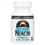 &bdquo;Source Naturals&ldquo;, niacinas, 100 mg, 100 tablečių