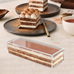 Didelė stačiakampė tiramisu dėžutė Nonstick kepimo dėžutė visam pyrago dekoravimo aksesuarų rinkiniui gryna