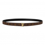 LOUIS VUITTON spausdinto logotipo odinis diržas moterims rudas plotis 2cm 75-Original Box and Bag ruda/juoda