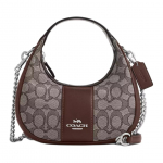 Coach Carmen 20 Logotipo Odinė Pečių Crossbody Rankinė Maža Moteri&scaron;ka Rankinė Sidabrinis Ąžuolas Klevas CU984-SVS8S Gift Box Sets (Basic Set+Black Box)
