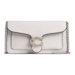Coach Tabby 20 Atsegamas užsegimas Nuimama grandinėlė Mažas odinis Crossbody peties krep&scaron;ys Moteri&scaron;ki krep&scaron;iai Kreidos baltumo CX245-LHCHK Basic Set (Bag+Dust Bag)