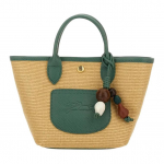 Longchamp Le Pliage kolekcijos drobės pirkinių krep&scaron;ys su logotipu moteri&scaron;ki krep&scaron;iai geltonai žalias 10307HGYM16 Basic Set (Bag)