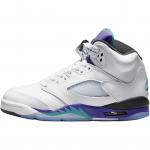 Air Jordan 5 Retro GS White Grape Ice Black New Emerald HQ7980-100 36
