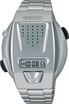 Seiko laikrodis SBJS001 Balandinis skaitmeninis Pagamintas Quartz, Balso nurodymai nustatant laiką ir Sidabrinis laikrodis, Unisex, Japonija, Baterija maitinamas mechanizmas,