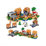 Minecraft Illager užpuolimo kaimas, tinkantis Lego konstravimo kaladėlių žaislui