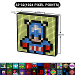 LED pikselių ekranas 64x64 RGB programuojamas pikselių meno ekranas valdomas programėle kūrybingos animacijos skaitmeninis laikrodis stalui kambario dekorui USB Plug