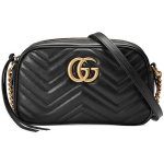 Gucci GG Marmont Juoda Oda &Scaron;evrono Dygsniuota Kameros Crossbody Rankinė Moterims Kasdieniam Naudojimui Basic Set (Bag+Dust Bag)