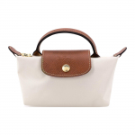 Longchamp Le Pliage 17 Užsegimas spaudėmis ir užtrauktuku Rankinė su trumpomis rankenomis ir odos apdaila Moteri&scaron;kos rankinės Smėlio spalvos 34175089p71 Basic Set (Bag)