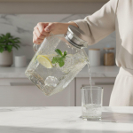 3800 ml stiklinis vandens ąsotis, sandarus, idealiai tinka &scaron;altiems gėrimams ir vandeniui, kavai, kitiems Silver Handle