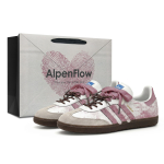 Adidas Originals SAMBA OG Slip Resistant, Abrasion Resistant, Breathable Low top German Army Trainers Unisex Pink B75806(Team2194-) 36 gray