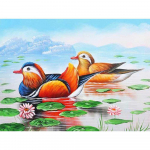 &bdquo;Pasidaryk pats&ldquo; deimantinis siuvinėjimas &bdquo;Mandarin Duck&ldquo; pilnas apvalus deimantinis tapybos mozaikos namų dekoras 20X30CM