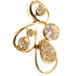 Les Tr&eacute;sors De Lily [L4370] - Pendentif Plaqu&eacute; Or 'D&eacute;esse' blanc dor&eacute; - 26x18 mm