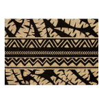 Les Tr&eacute;sors De Lily [Q4130] - Set de table toile de jute 'Boho' beige noir - 42x30 cm
