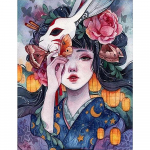 Deimantinis siuvinėjimas kimono mergaičių rankdarbiai pilnas gręžimas deimantinis tapyba peizažas mozaikinio dygsnio kryžiaus amatų rinkinys rankų darbo dovana Full Round 20X30CM